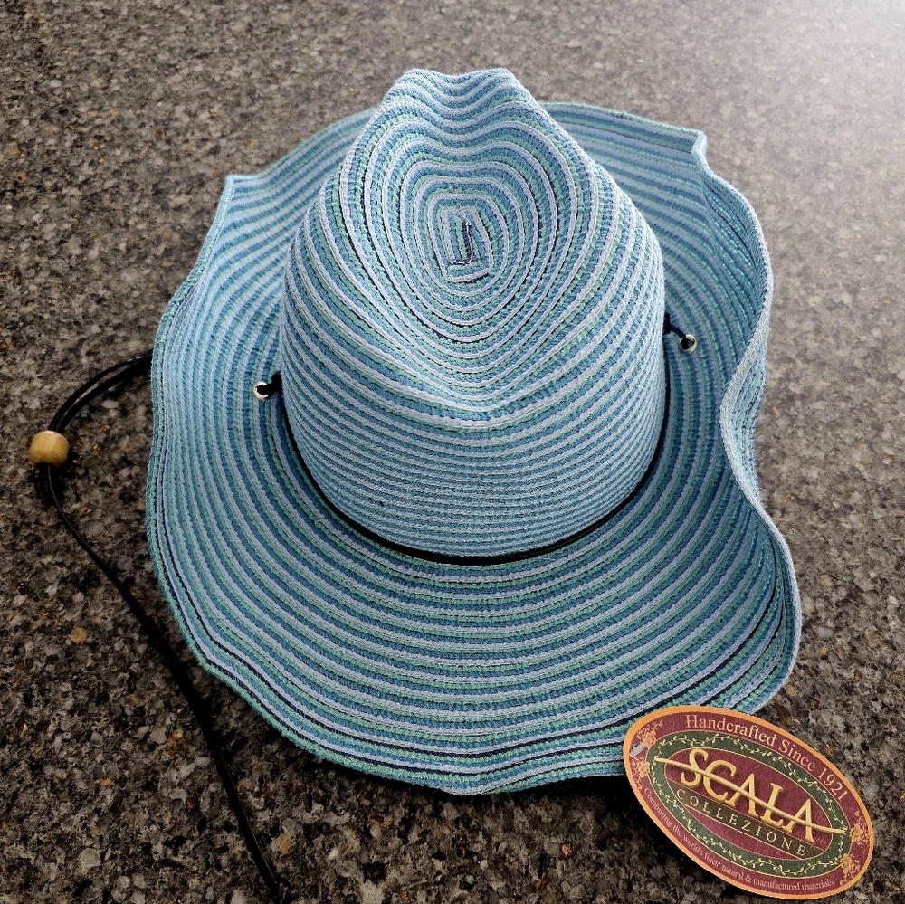 Scala Collezione. Catalina Cowboy Hat. Couple shades of Blue. One single size.